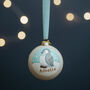 Baby's First Christmas Bauble. Hand Painted Penguin, thumbnail 3 of 6