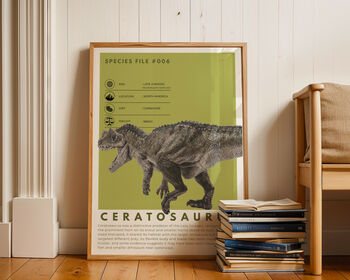 Ceratosaurus | Dinosaur Art Print, 5 of 8