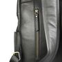'Kingsley' Men's Leather Laptop Backpack In Black, thumbnail 5 of 9
