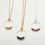 Gemstone Birthstone Circle Pendant Necklace, thumbnail 1 of 3