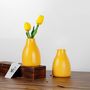Set Of Three Yellow Ceramic Mini Vases, thumbnail 2 of 4