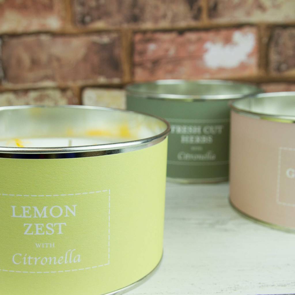 Lemon Zest Citronella Three Wick Candle By The Country Candle Company