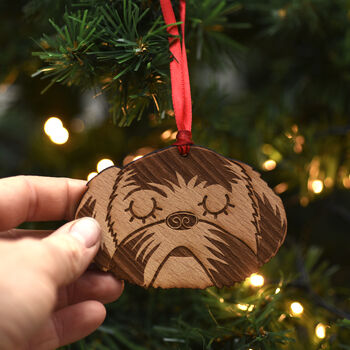 Shih Tzu Dog Wooden Hanging Dog Decoration, 5 of 7