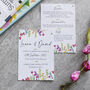 Digital Wildflower Floral Wedding Invitations, thumbnail 4 of 6