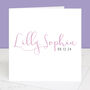 Personalised New Baby Calligraphy Card, thumbnail 1 of 5