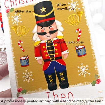 Personalised Nutcracker Christmas Card, 6 of 9