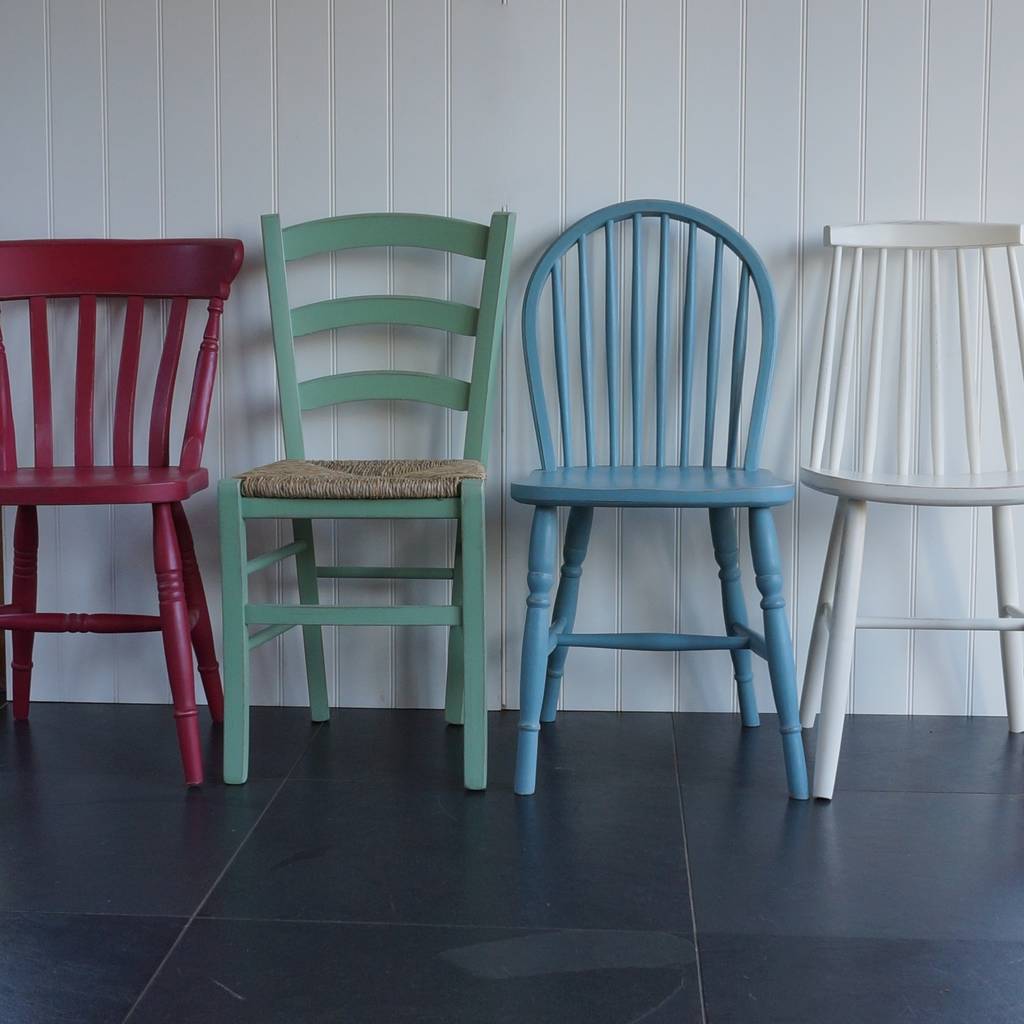 Mismatched Chairs Hand Painted In Any Colours By Rectory Blue