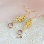 Filigree Swarovski Crystal Birthstone Earrings, thumbnail 3 of 11