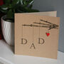 Handmade 'Dad' Fishing Card With Ceramic Heart Detail, thumbnail 1 of 3