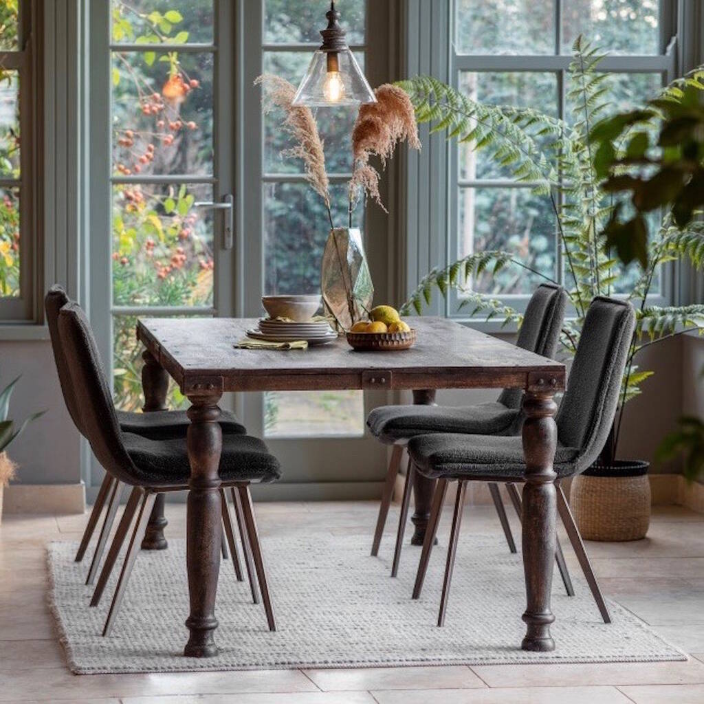 Dark Wood Dining Table By The Forest & Co | notonthehighstreet.com