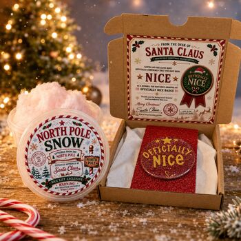 Personalised Candy Floss Snow Officially Nice Badge, 3 of 12