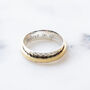 Personalised Dainty Silver And Brass Spinner Ring, thumbnail 6 of 12