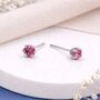 Sterling Silver Alexandrite Micro Stud Earrings – 3mm, thumbnail 1 of 4