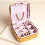 Velvet Square Travel Jewellery Case With A Bow, thumbnail 8 of 10