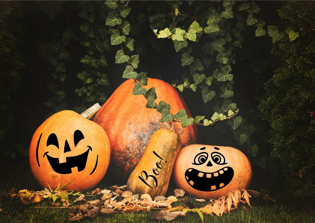 Modern Halloween Pumpkin Stickers, 1 of 3
