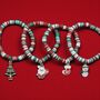 Christmas Charm Bracelets, Set Of Three, thumbnail 1 of 10
