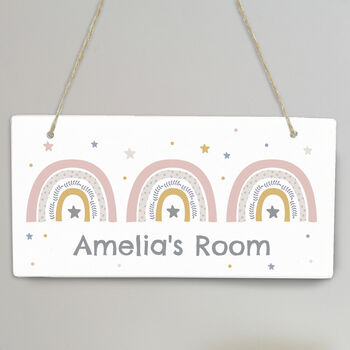 Personalised Rainbow Wooden Sign, 3 of 3