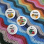 Set Of Five Crochet Badges, thumbnail 1 of 6