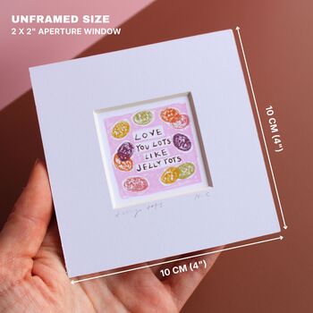 Love You Mum Checkerboard Mini Art Print, 9 of 11