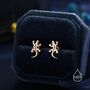 Sterling Silver Salamander Stud Earrings, thumbnail 6 of 12