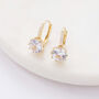 Silver Plated Crystal Drop Huggie Statement Earrings, thumbnail 6 of 6