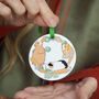 Personalised Guinea Pig Wreath Christmas Decoration, thumbnail 1 of 3