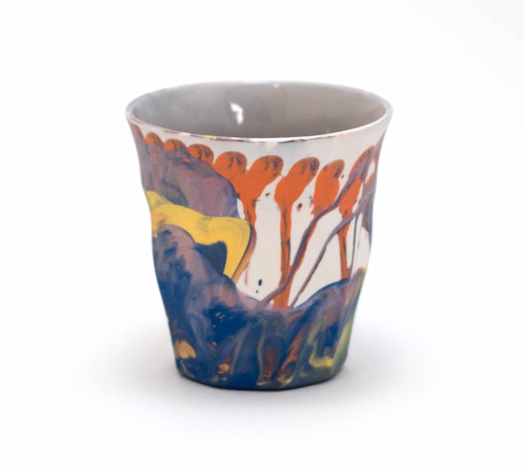 hand made fluted ceramic pot by sharon jane studio