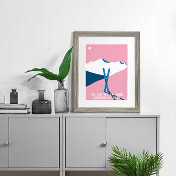 Personalised Ski Mountains Fine Art Poster Print, 2 of 4