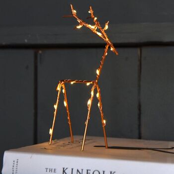 Copper Deer With LED Lights, 2 of 3