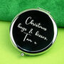 Personalised Christmas Holly Compact Mirror, thumbnail 2 of 7