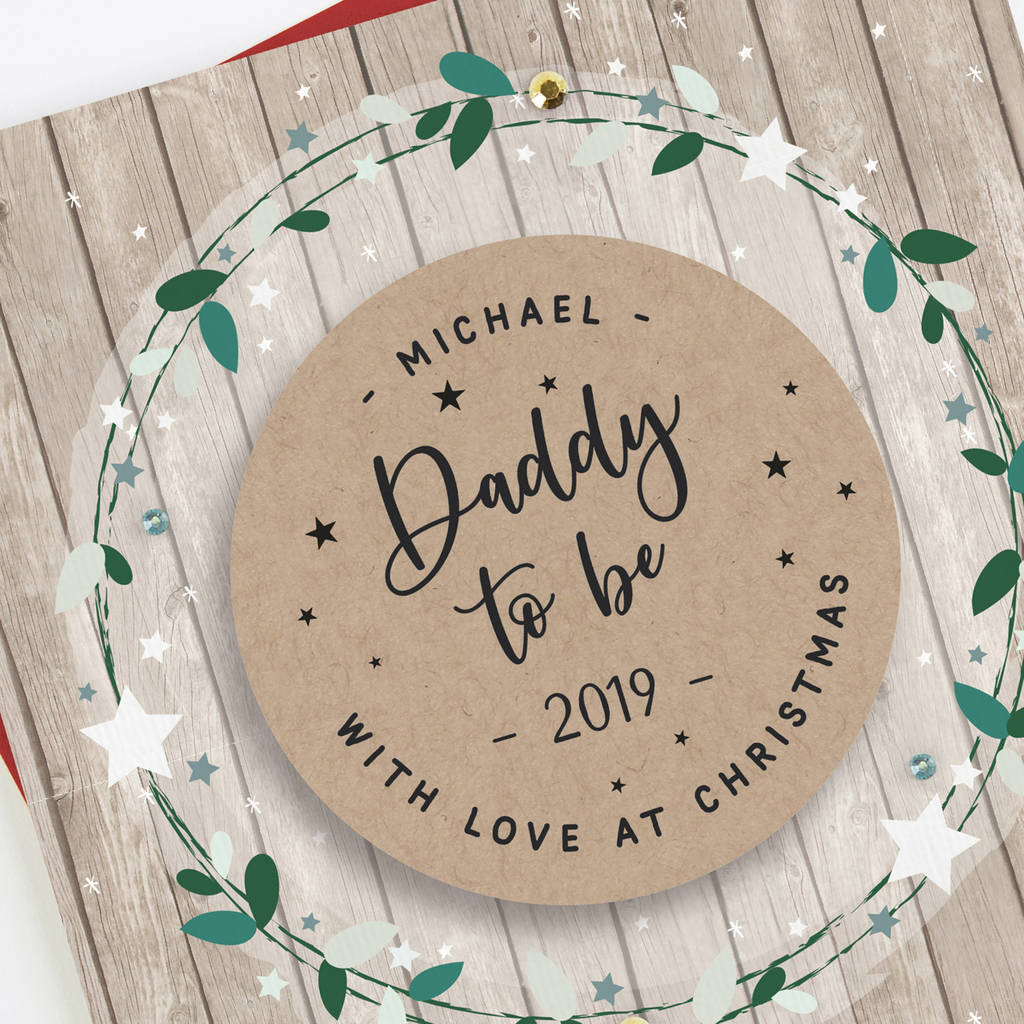 Daddy To Be Christmas Card Personalised By norma&amp;dorothy