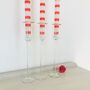 Pair Of Red And White Extra Long Dinner Candles, thumbnail 3 of 3