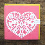 Pink Cut Out Heart Card, thumbnail 3 of 3