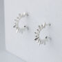 Sterling Silver Spiked Hoop Stud Earrings, thumbnail 1 of 5