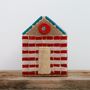 Mini Stripy Beach Hut Coastal Decor Ornament, thumbnail 8 of 10