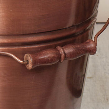 Large Personalised Copper Bucket Planter, 4 of 7