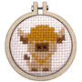 With Love From Edinburgh Highland Cow Mini Matchbox Cross Stitch Kit, thumbnail 2 of 6