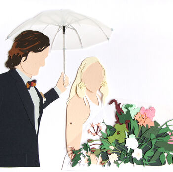 Personalised Wedding Portrait Papercut, 8 of 11