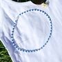 Nautical Blue And White Beaded Necklace, thumbnail 1 of 3