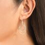 Large Three Tone Sterling Silver Hoop Earrings, thumbnail 1 of 6
