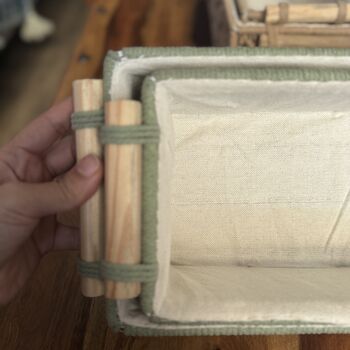 Set Of Two Macrame Skincare Makeup Organiser Storage, 8 of 11