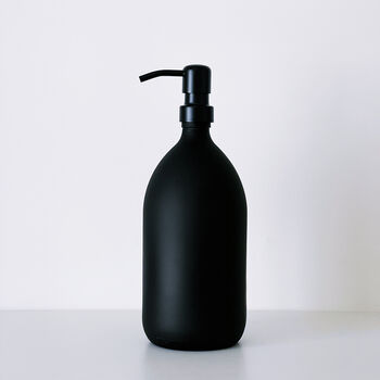 Matt Black Glass Bottle With Black Metal Pump, 8 of 9