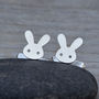 Bunny Rabbit Cufflinks In Sterling Silver, thumbnail 2 of 4