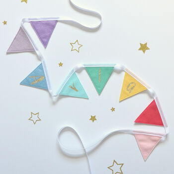 Personalised Felt Bunting Colourful Kids Room Decor, 2 of 11