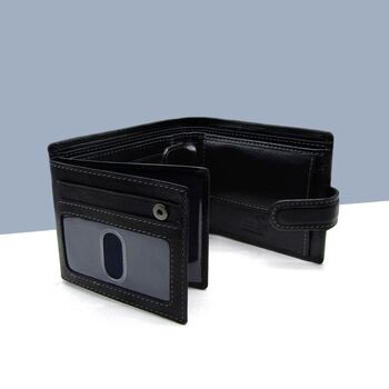 Personalised Initial Men's Rfid Leather Trifold Wallet, 3 of 6