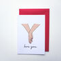 Love You Valentine Card Same Sex Couple, thumbnail 2 of 2