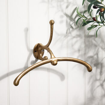Antique Style Gold Wall Mounted Valet Hook, 4 of 7