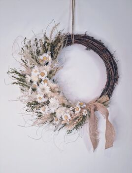 Pearl, Neutral Dried Flower Wreath, 2 of 4