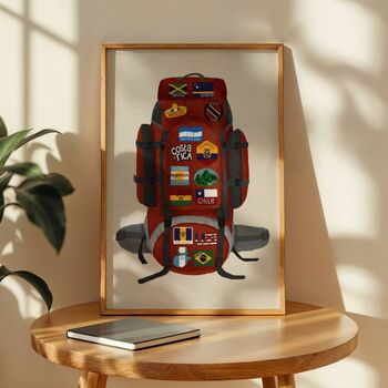 Personalised Travel Backpack Print, 3 of 7