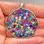 Statement Disco Necklace With Colourful Glitter, thumbnail 1 of 12